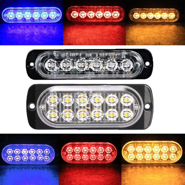 20 pc 6 LED Truck Car Warning Lights Breakdown Emergency Light Police Lights 12V 12smd LED Constant Warning Light Rear Side Lamp