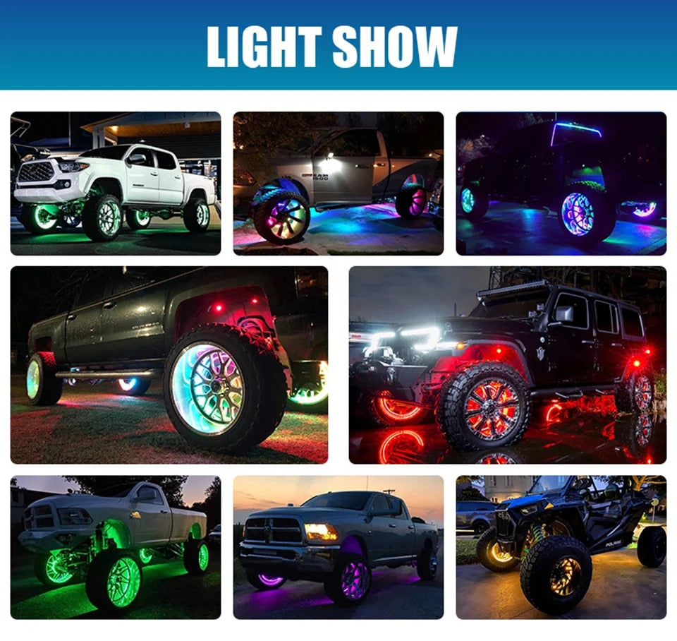 4Pcs Magic Colourful Hub Light Wheel Led Car Auto SUV Styling Lamp wit


Item Diameter
15.5inch


Material Type
Aluminum




Voltage
12V/24V


Item Weight
2.7kg




Item Type
Hub Lamp


Brand Name
JHETRON


Auto Lights Solutions Auto Lights Solutions 4Pcs Magic Colourful Hub Light Wheel Led Car Auto SUV Styling Lamp