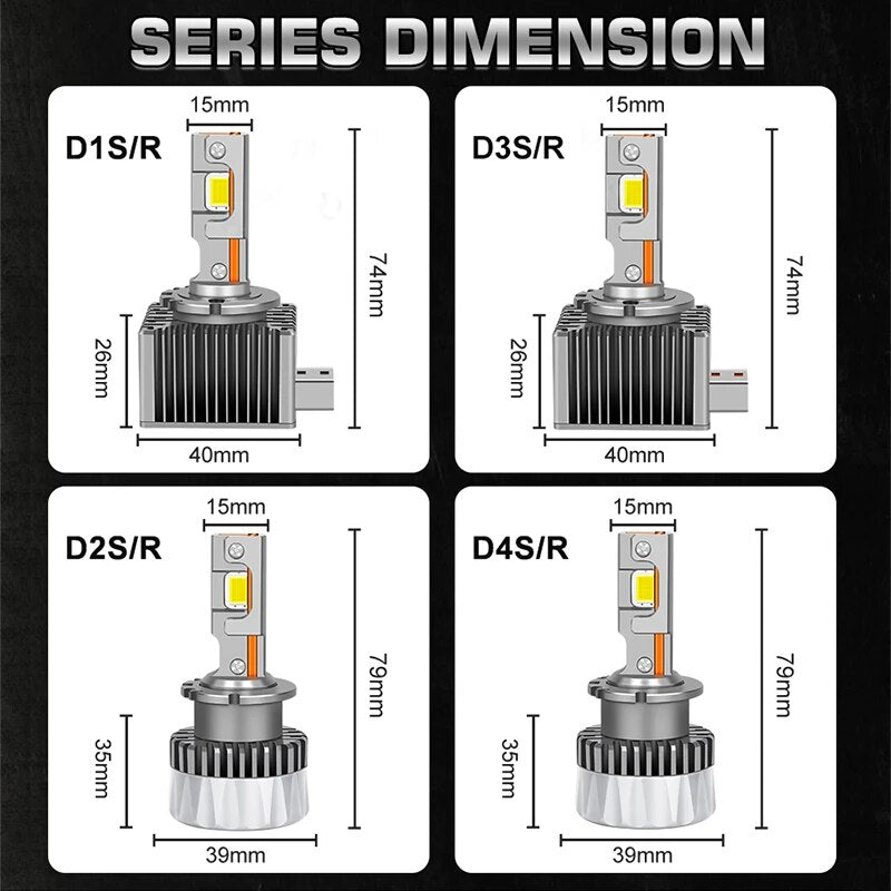 2Pcs D3S LED Car Headlights HID D1S D2S D4S D5S D8S D1R D2R D3R Turbo LED 30000L 2Pcs D3S LED Car Headlights HID D1S D2S D4S D5S D8S D1R D2R D3R Turbo LED 30000L
